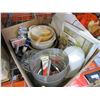 Image 3 : BOX OF TABLE LIGHTER, PIP CLEANER, AND VINTAGE COLLECTIBLES AND MILK GLASS AND OTHER COLLECTIBLES