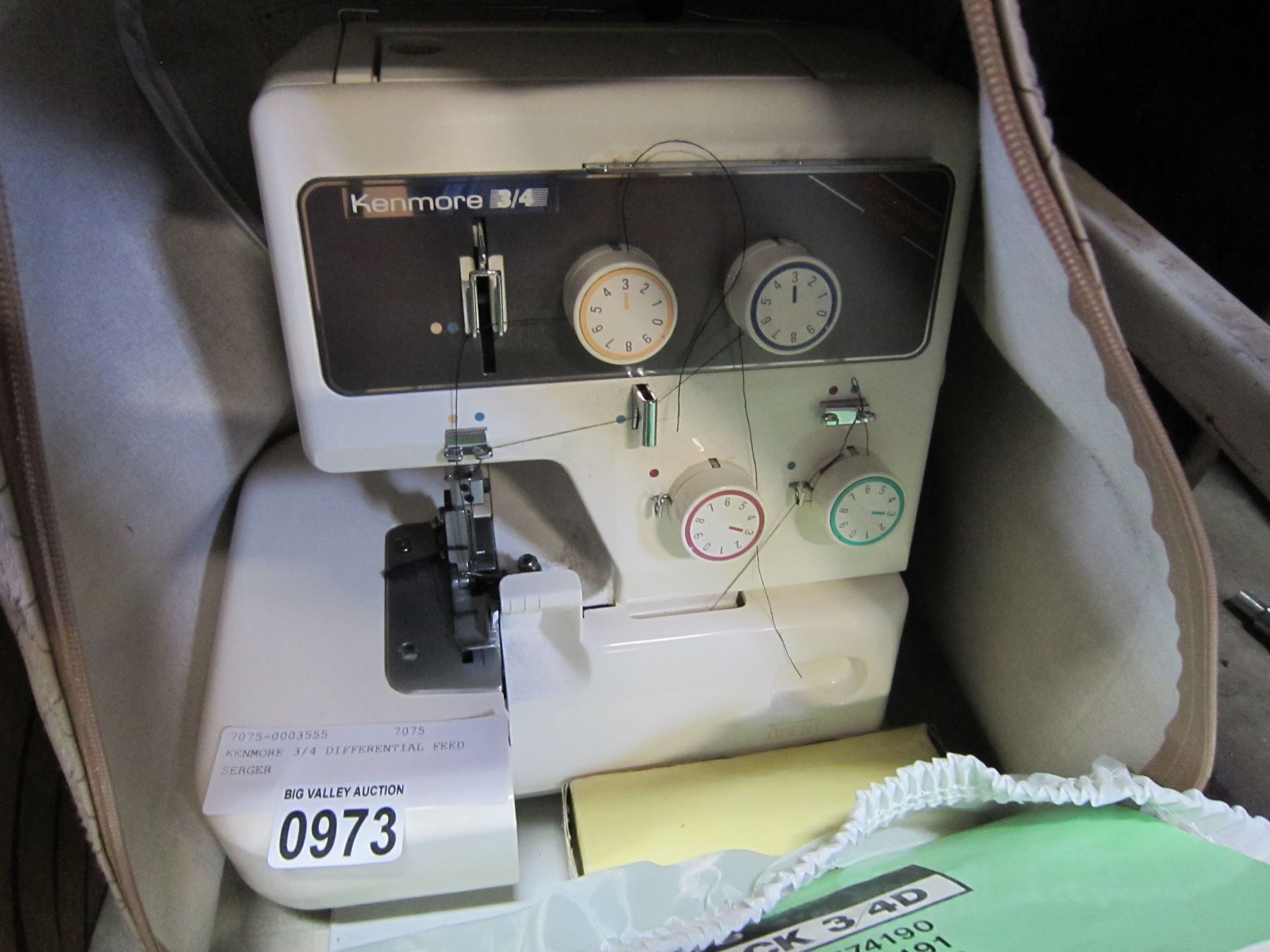 KENMORE 3/4 DIFFERENTIAL FEED SERGER Big Valley Auction