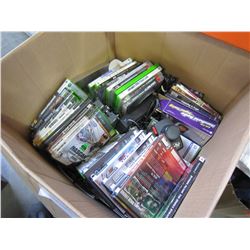 LARGE BOX OF ESTATE VIDEO GAMES AND CONTROLLERS