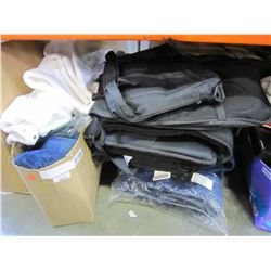 LOT OF HEATER BLANKETS, MASSAGE CUSHION, AND CURTAINS