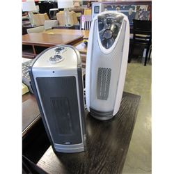 2 TOWER HEATERS 1 LASKO & SUNBEAM