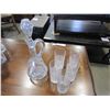 Image 1 : 5 CRYSTAL GLASSES & PINWHEEL DECANTER