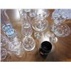 Image 2 : LOT OF MARTINI GLASSES AND STEMLESS WINE GLASSES & BLUE ART GLASS DRINK MIXER
