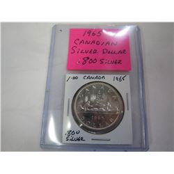 1965 CANADIAN SILVER DOLLAR .800 SILVER