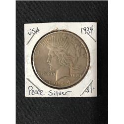 1934 USA PEACE SILVER DOLLAR