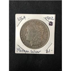 1902 USA MORGAN SILVER DOLLAR