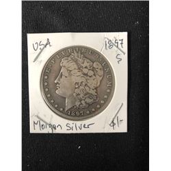 1897 USA MORGAN SILVER DOLLAR (MINTED SAN FRANCISCO)