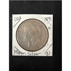 1891 USA MORGAN SILVER DOLLAR (MINTED NEW ORLEANS)