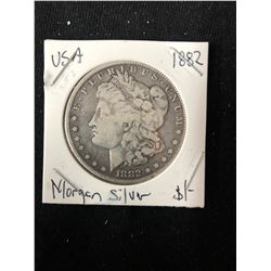 1882 USA MORGAN SILVER DOLLAR