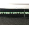 Image 2 : TOP RICH GREEN OVAL CUT TROIS FEUILLES EMERALD TENNIS BRACELET  (925 STERLING SILVER)