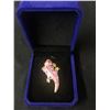 Image 1 : OVAL CUT SAPPHIRE/ RUBY GECKO BROOCH (925 FINE SILVER)