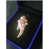 Image 3 : OVAL CUT SAPPHIRE/ RUBY GECKO BROOCH (925 FINE SILVER)