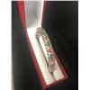Image 1 : TOP RICH GREEN OVAL CUT EMERALD RUBY SAPPHIRE SILVER BANGLE (925 STERLING SILVER)