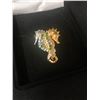 Image 2 : TOP RICH GREEN ROUND CUT TAO SEAHORSES (925 FINE SILVER)