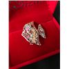 Image 2 : TOP RICH PINK RASPBERRY OVAL CUT FISH BROOCH (925 STERLING SILVER)