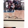 Image 2 : MICHAEL JORDAN SIGNED FRAMED PHOTO DISPLAY "LAST SHOT OF LEGENDARY CAREER" (FDS COA)