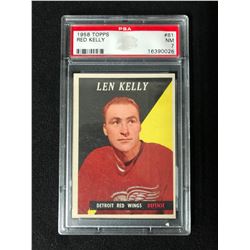 1958 TOPPS #61 RED KELLY (NM 7) PSA GRADED