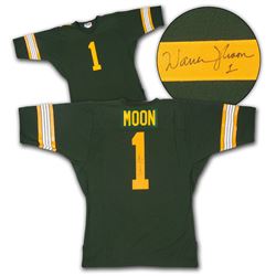 WARREN MOON SIGNED ESKIMOS FOOTBALL JERSEY W/ COA