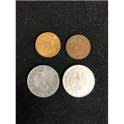 VINTAGE GERMAN SWASTIKA COIN LOT