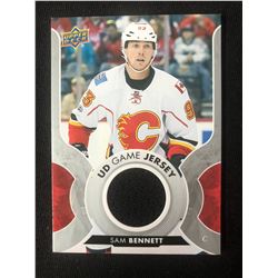 SAM BENNETT 2017-18 Upper Deck UD Game Jersey #GJ-SB Calgary Flames Hockey Card