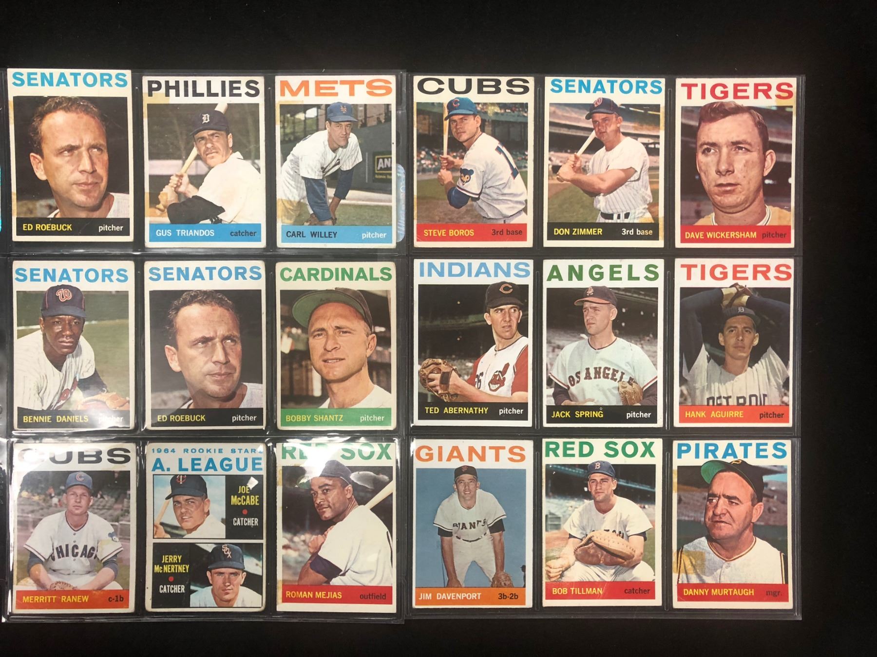 1964 TOPPS BASEBALL CARD LOT