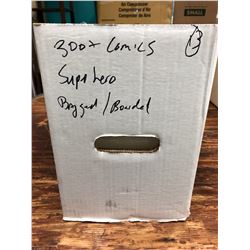 300  LONG BOX VARIOUS SUPER HERO COMICS (BAGGED 