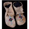 Image 1 : Flathead Beaded Moccasins 19th Century