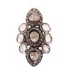 Image 2 : Art Deco Rose Cut & Table Cut Diamond Ring 1920's