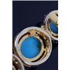 Image 13 : Mid-Century Turquoise & Diamond Dangle Earrings
