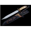Image 1 : Great Falls Hand Forged Knife With Leather Sheath