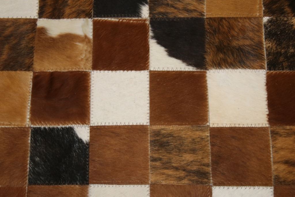 Excellent Genuine Cowhide Patchwork Area Rug