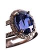 Image 17 : Color Change Sapphire & Diamond Ring Platinum Ring