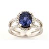 Image 1 : Color Change Sapphire & Diamond Ring Platinum Ring