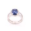 Image 24 : Color Change Sapphire & Diamond Ring Platinum Ring