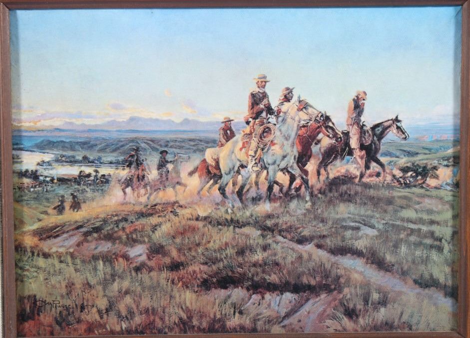 Charlie Russell Print Titled Men Of The Open Range