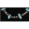 Image 2 : Navajo Turquoise Nugget & Silver Beaded Necklace