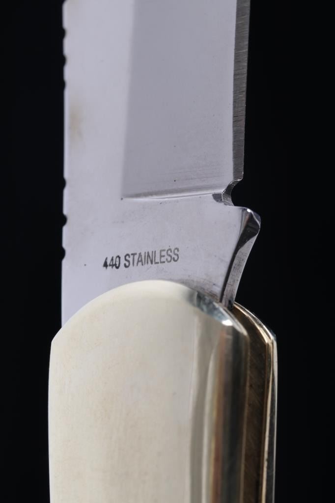 Navajo Turquoise Inlaid Buffalo Pocket Knife