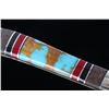 Image 11 : Navajo Turquoise & Coral Inlaid Buffalo Knife