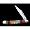 Image 13 : Navajo Turquoise & Coral Inlaid Buffalo Knife