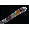 Image 8 : Navajo Turquoise & Coral Inlaid Buffalo Knife