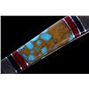 Image 9 : Navajo Turquoise & Coral Inlaid Buffalo Knife