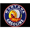 Image 1 : Montana Chief Gasoline Porcelain Enamel Sign