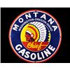 Image 1 : Montana Chief Gasoline Porcelain Enamel Sign