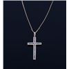 Image 3 : 10K Gold and Diamond Cross Necklace