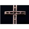 Image 7 : 10K Gold and Diamond Cross Necklace