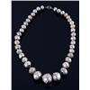Image 1 : Navajo Graduated Silver Concho Bead Necklace 1920