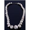 Image 6 : Navajo Graduated Silver Concho Bead Necklace 1920