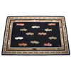 Image 1 : Fishing Lure And Trout Pattern Wool Rug