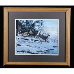 Persis Clayton Weirs Deer in Winter Print