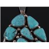 Image 2 : Signed Navajo Carico Lake Turquoise Silver Pendant